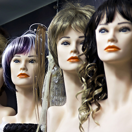 mannequin heads with hair